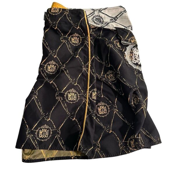 Volcom Men’s Swim Trunks Black Yellow Gold Sz 40 - Picture 8 of 11